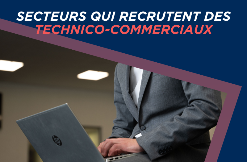 négociateur technico commercial tenant un ordinateur